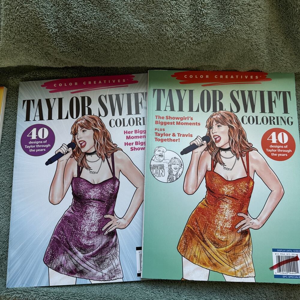 TAYLOR SWIFT Coloring Book Lot of 2 40 Designs Each NEW